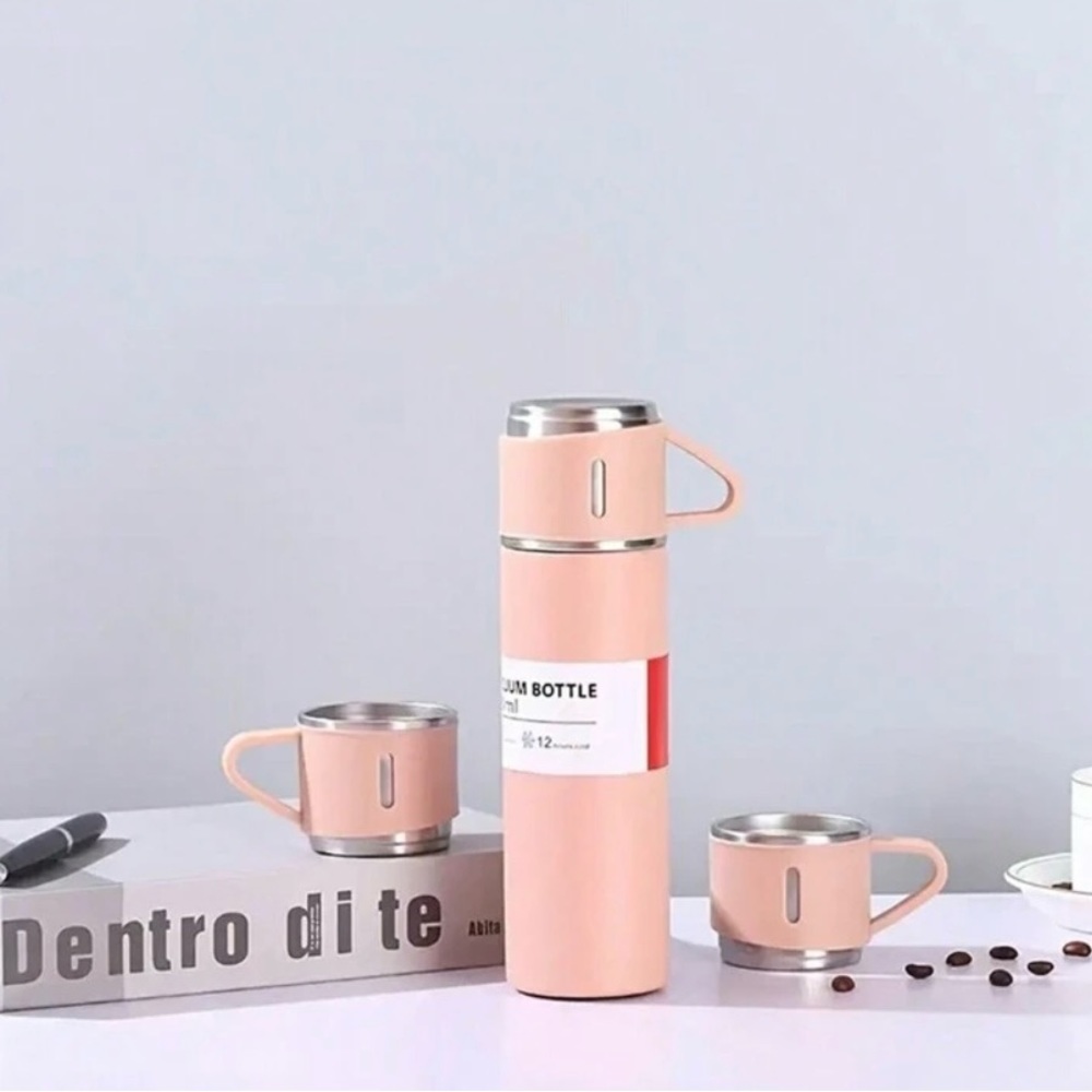 3pcs Stainless Steel Insulated Bottle & Water Cup Set